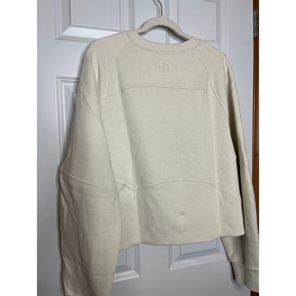 NEW Lululemon Scuba Oversized Pullover Wordmark in Bone XL/XXL - Picture 5 of 16